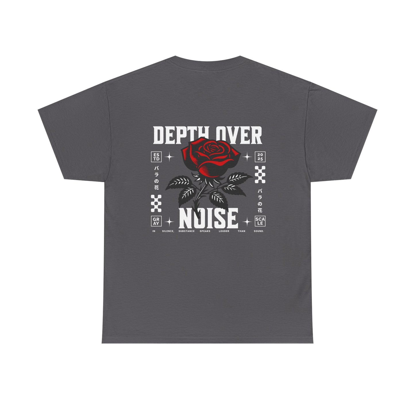 Depth Over Noise Rose - Unisex Heavy Cotton Tee