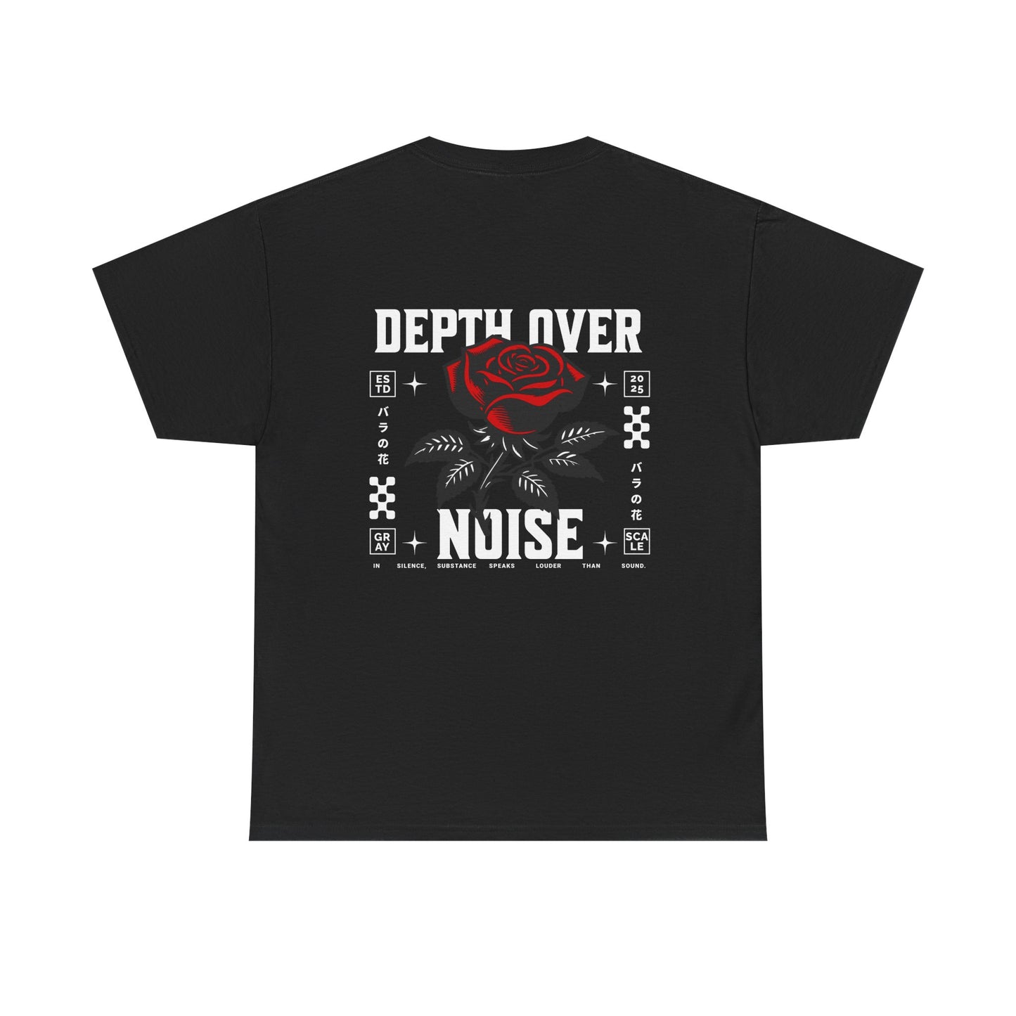Depth Over Noise Rose - Unisex Heavy Cotton Tee