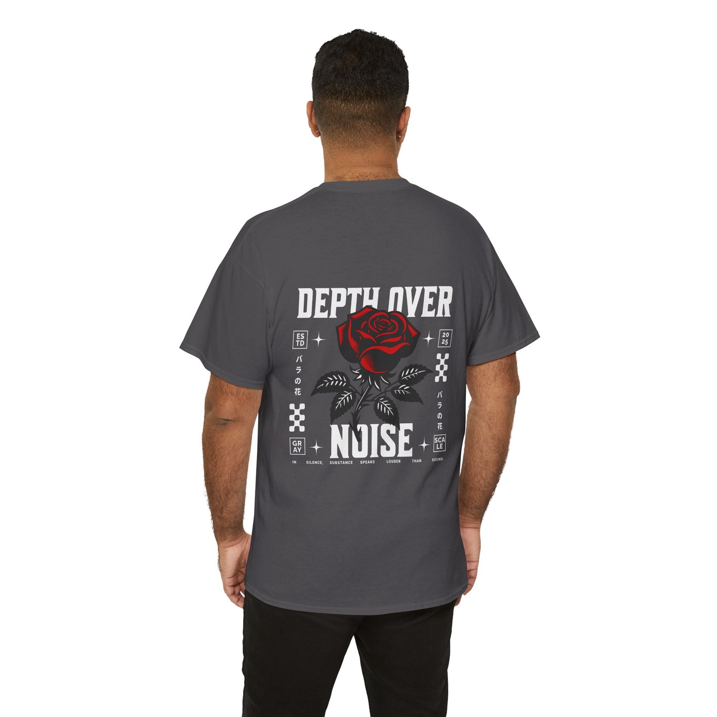 Depth Over Noise Rose - Unisex Heavy Cotton Tee